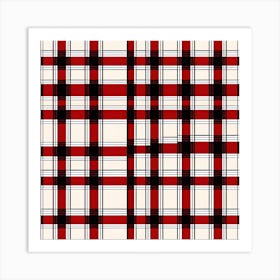 Plaid Fabric pattern art Art Print