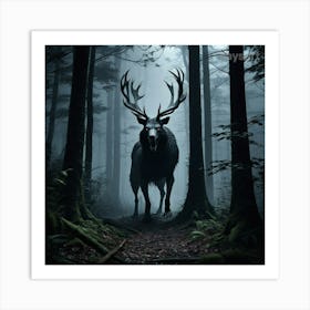 Deer In The Woods 1 Art Print