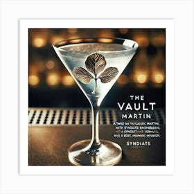 A Close Up Of The Vault Martini, A Twist On The Art Print