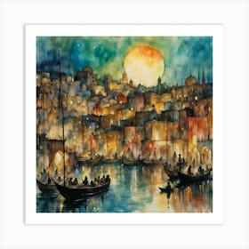 City At Night Art Print