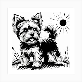 A yorkie dog Art Print