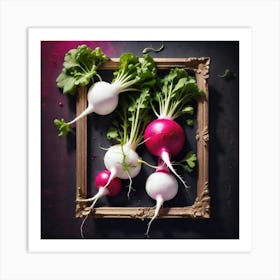 Radishes In A Frame 19 Art Print