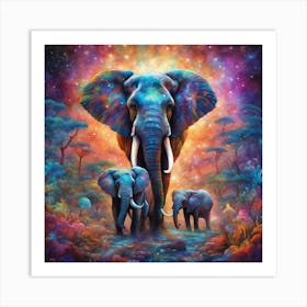 Beautiful Elephants 1 Art Print