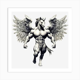 Unicorn With Wings Art Print