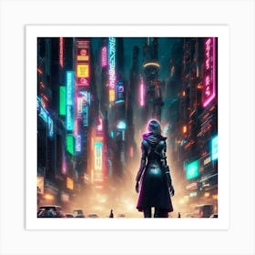 Streets of the Future World Art Print