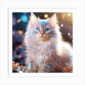 White Cat Art Print