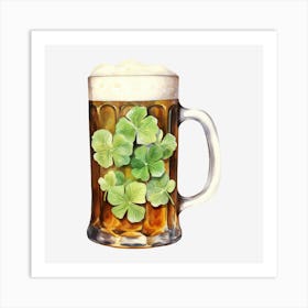 Shamrock Beer Art Print