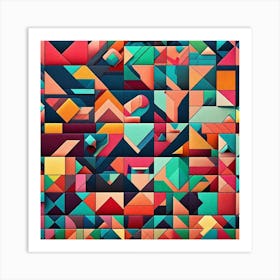 Abstract Geometric Pattern Art Print