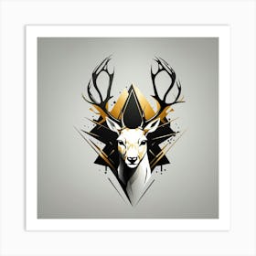 Deer Head Art Print