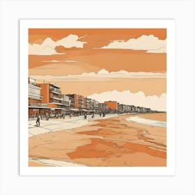 Default Abstract Illustration Of South end On Sea Beach Essex art print 4 Art Print