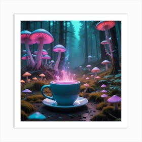 Magic Mushroom Forest Art Print