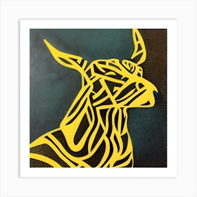 Animal Lineart Silhouette Art Print