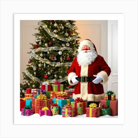 Santa Claus With Presents 1 Art Print