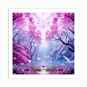 Purple Fantasy Land Art Print