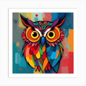 Colorful Owl 13 Art Print