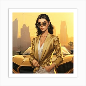 Grand theft auto Kendall Jenner Art Print