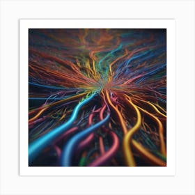 Colorful Wires 18 Art Print