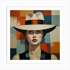 Woman in a Hat 7 Art Print