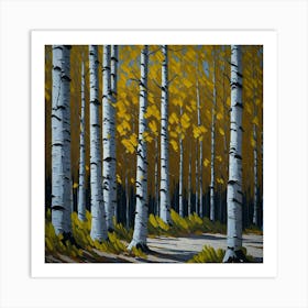 Birch Forest Art Print