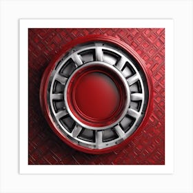 Red Metal Ring Art Print