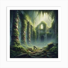 Ruins Of A City Art Print