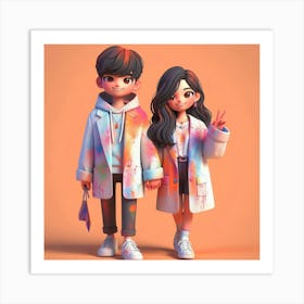 K-Pop Couple Art Print