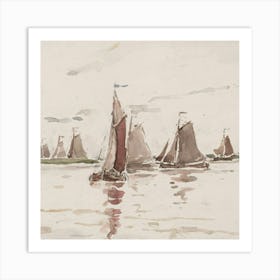 Sailboats On The Water Art Print