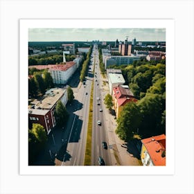 Soviet Union Contemporary Capital Baltic Suburbia Commute Community Municipality Asphalt Ka (10) Art Print