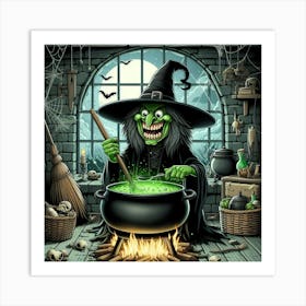 Green Witch 1 Art Print