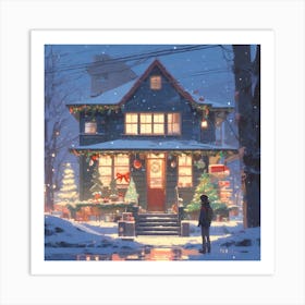 Christmas House 60 Art Print