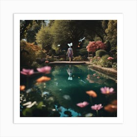 Girl In A Garden 9 Art Print