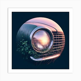 Car Surrounded By Plants Art Print