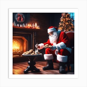 Christmas Santa 37 Art Print