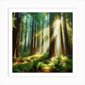 Redwood Forest 1 Art Print