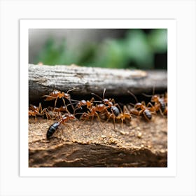 Ants On A Log Art Print