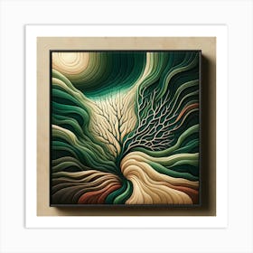 Abstract Tree Painting Art Print