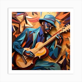 Blues Musician 2 Art Print