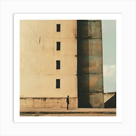 Man Standing In Front Of A Building Art Print