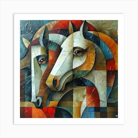 Two Horses Art Print