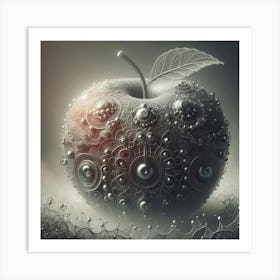 Apple On A Clock Art Print