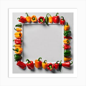 Frame Of Peppers 16 Art Print