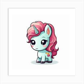 Cute Unicorn 165 Art Print