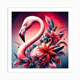 Cute Flamingo Art Print