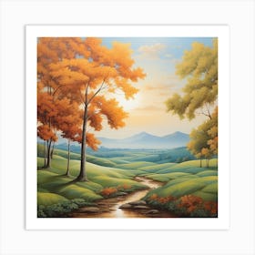 Autumn In The Mountains Art Print