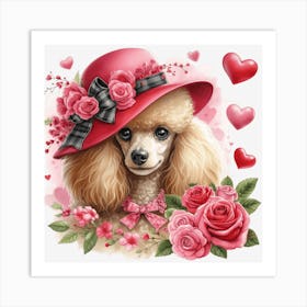 Valentine'S Day Poodle Poster