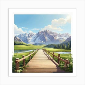 Landscape Painting 21 Art Print