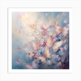 Butterflies In The Garden Art Print