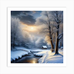 Winter Scene 11 Art Print