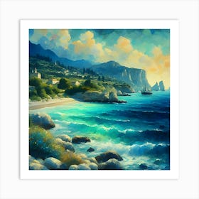 Sunset By The Sea Poster