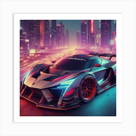 Futuristic Sports Car 121 Art Print